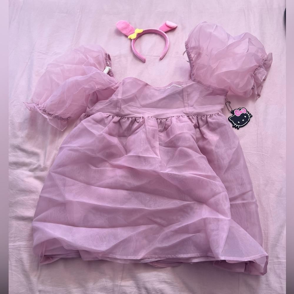 Forever 21 My Melody Pink Dress Set Halloween Costume